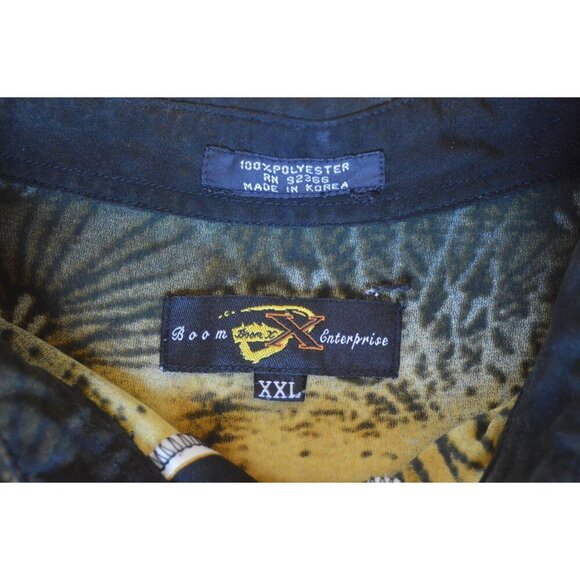 Vintage y2k Boom X Tiger Button Down Shirt Men's XXL Made in Korea - Picture 5 of 7